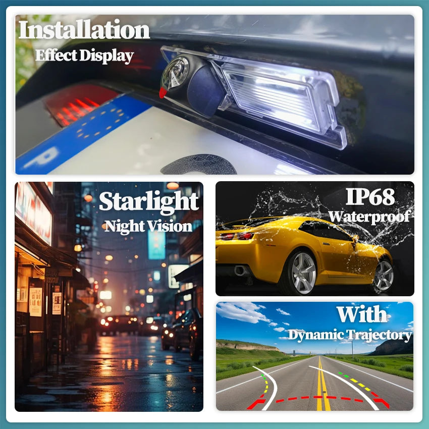 HD Night Vision Fisheye Reverse Backup Camera for Seat Mii, VW Up & Skoda Citigo (2011-2015)