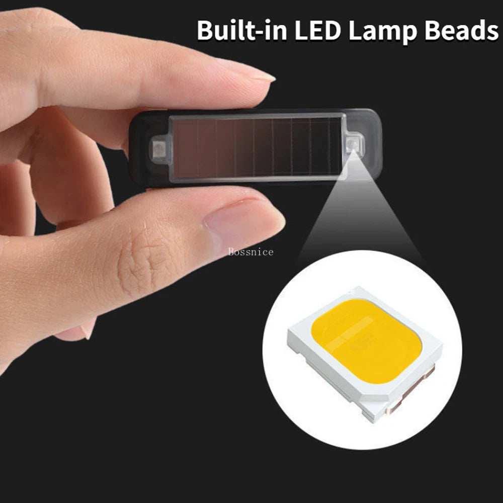 Mini LED Solar Powered Car Warning Light – Flashing Anti-Theft Alarm Lamp