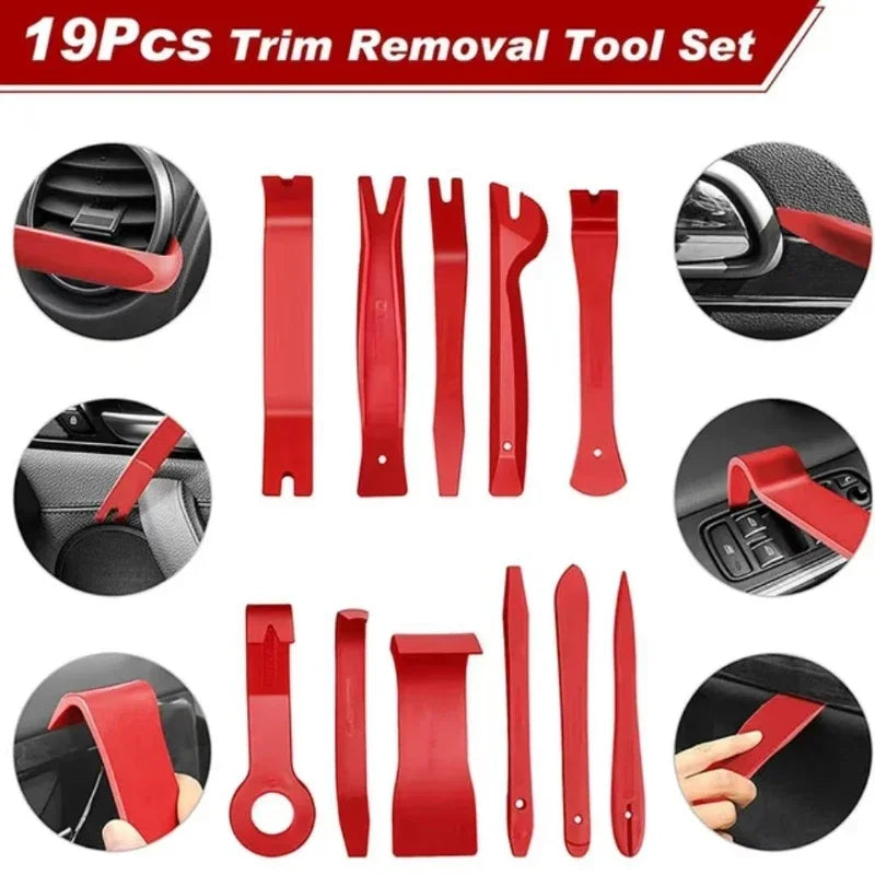 Car Trim Clip & Fastener Assortment Kit - 410pcs Retainer Set with Panel Removal Pry Tools