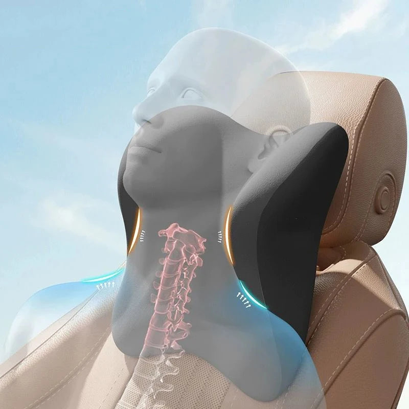 Memory Foam Car Headrest & Lumbar Support Pillow
