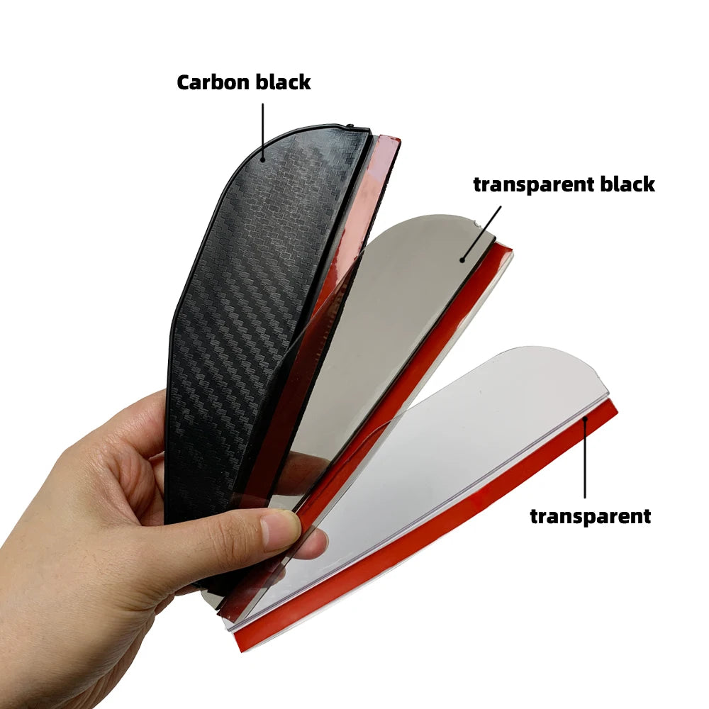 2Pcs Car Mirror Rain Eyebrow – Carbon Fiber Sun Visor Cover