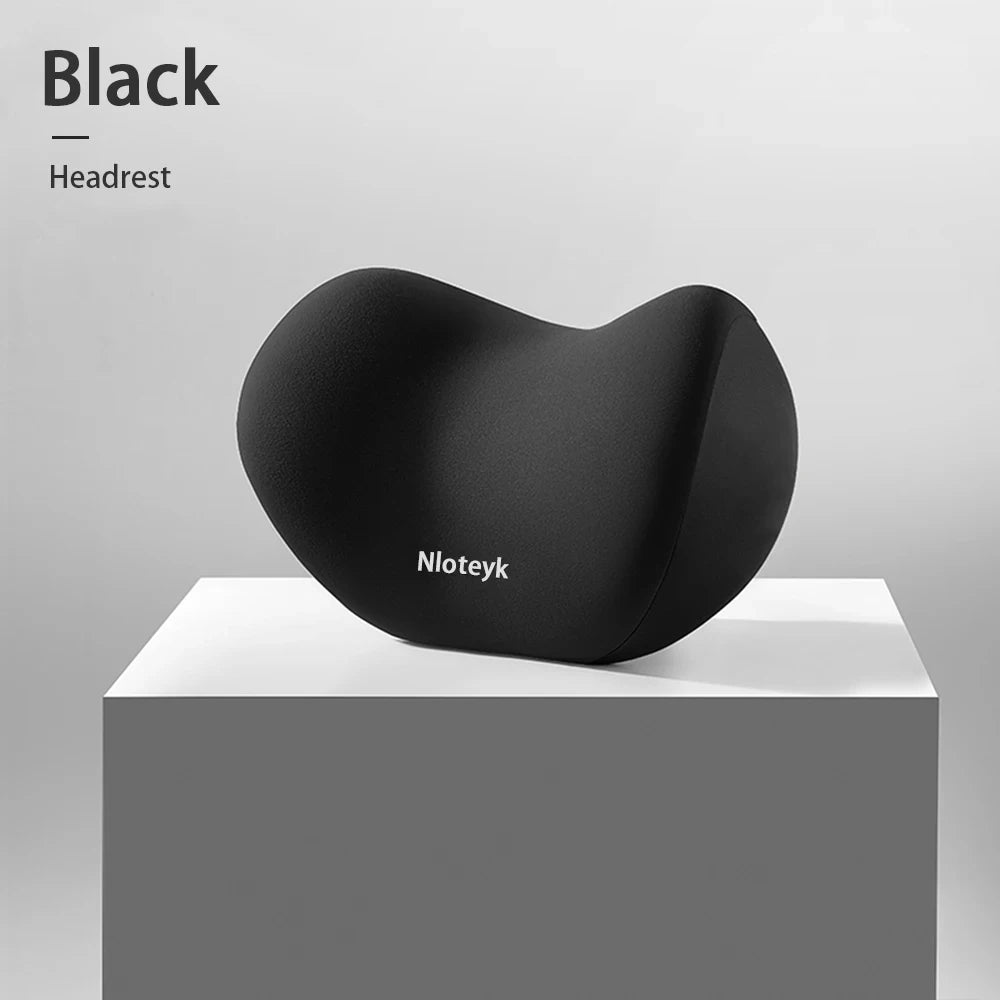 Memory Foam Car Neck Pillow – Breathable Headrest Cushion for Lumbar & Neck Support