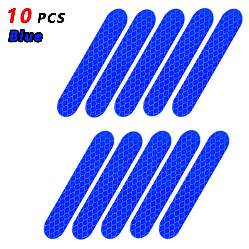 Helmet Safety Reflective Warning Stickers - Waterproof High-Visibility Strip (10pc)