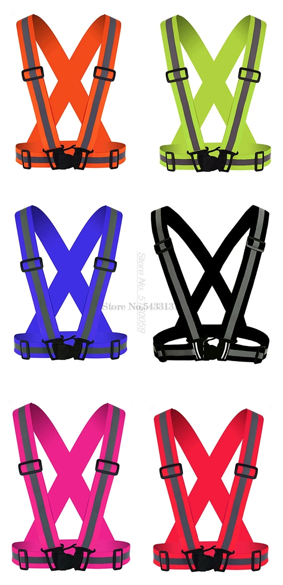 Motorcycle Reflective Safety Vest - High Visibility Riding Gear