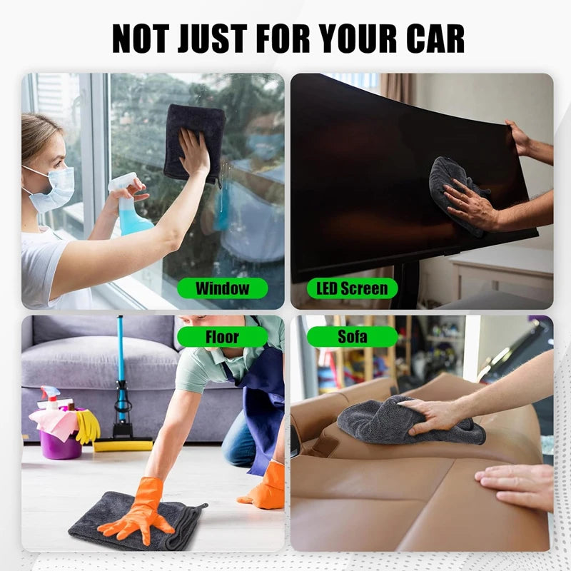 Microfiber Twist Car Wash Towel - Professional Cleaning, Drying, Waxing & Detailing Cloth