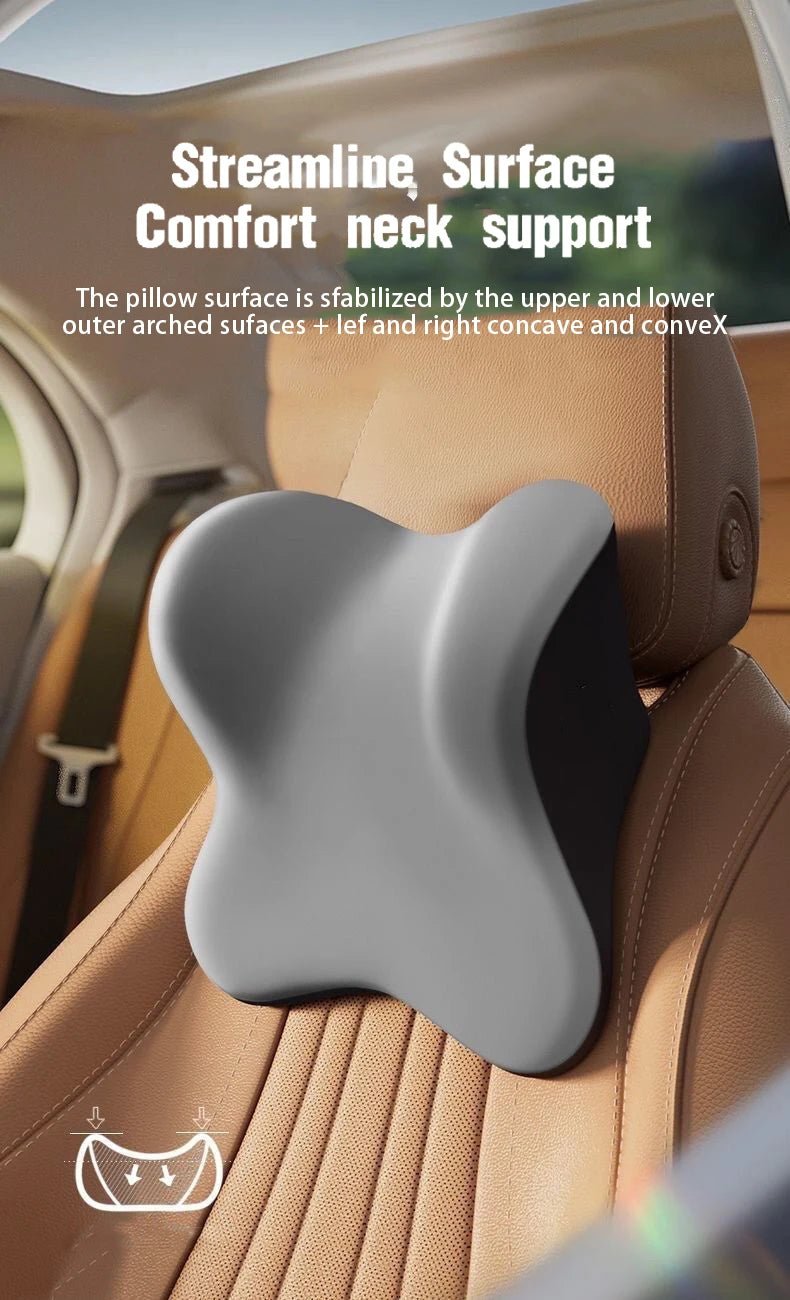 Memory Foam Car Headrest & Lumbar Support Pillow
