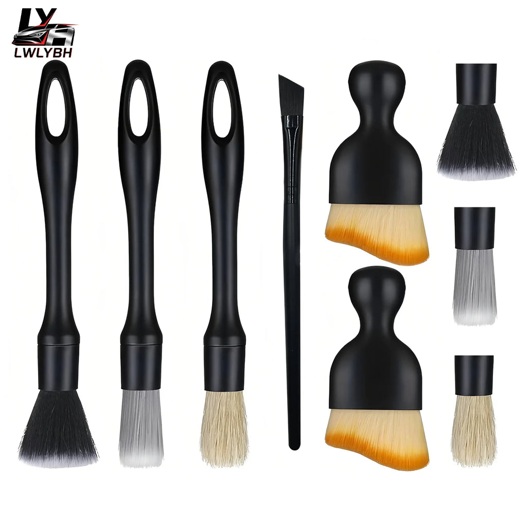Car Cleaning Brush Set - Interior Detailing & Dust Brushes