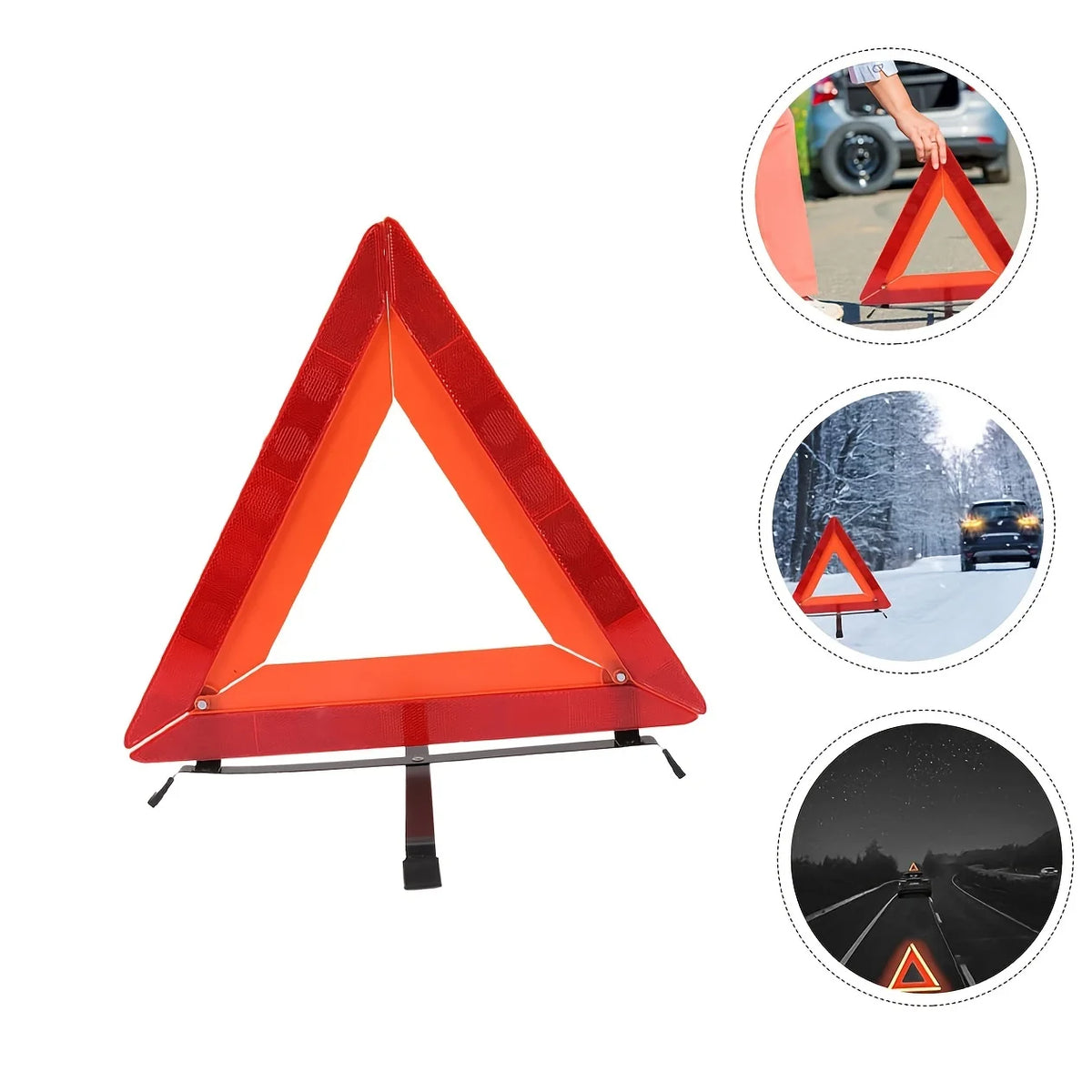 Safety Warning Triangle Car Emergency Kit - Reflective Roadside Sign