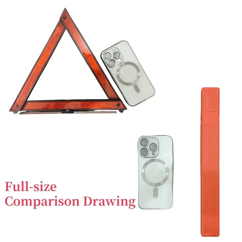 Car Emergency Warning Triangle with Reflective Safety Vest - Roadside Breakdown Kit