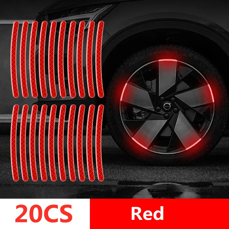 Car Wheel Hub Reflective Strip – Rim Safety Warning Sticker