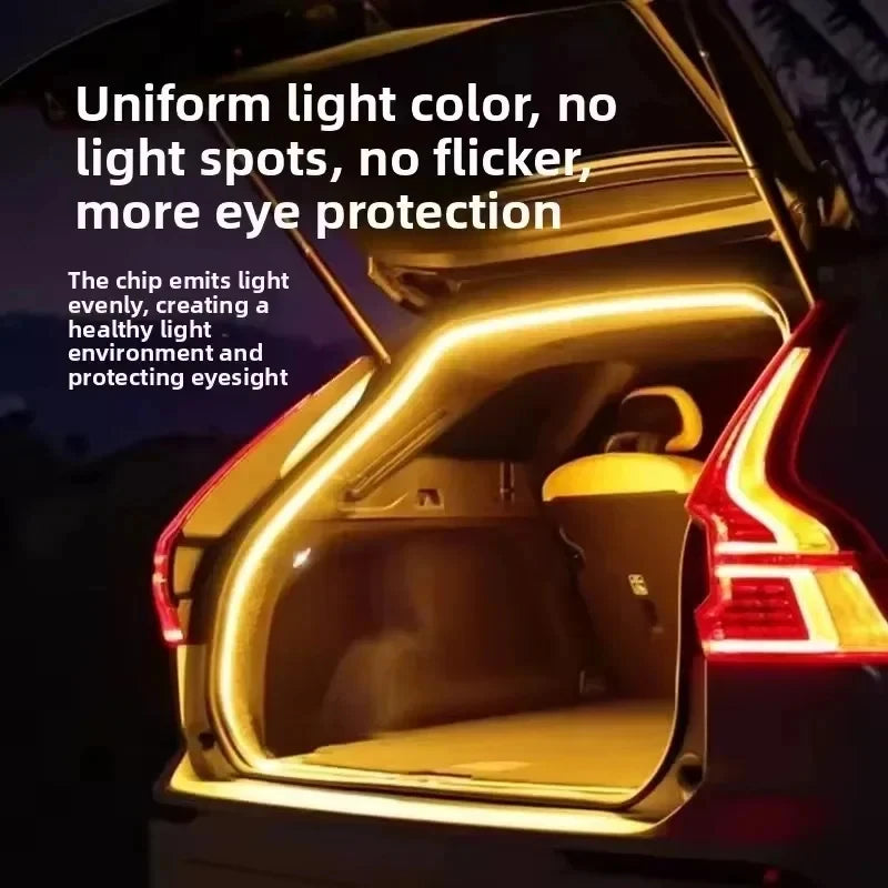 Car Trunk LED Ambient Light Strip – Wireless Automatic Motion-Sensing Tailgate Lighting
