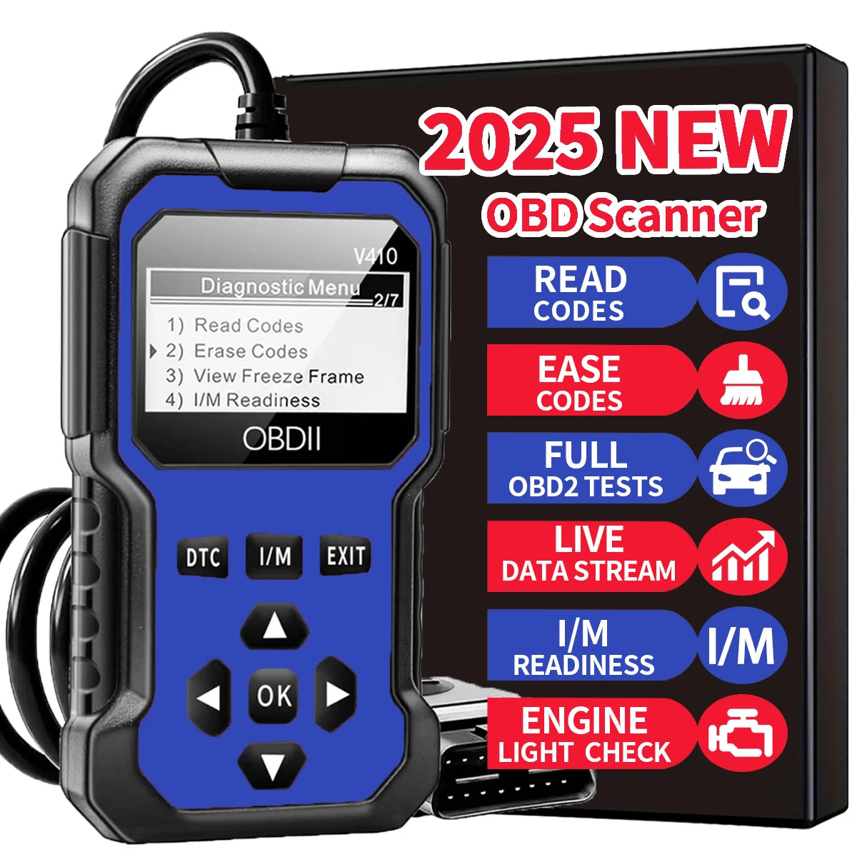 OBD2 Scanner - Car Engine Fault Code Reader & Diagnostic Tool