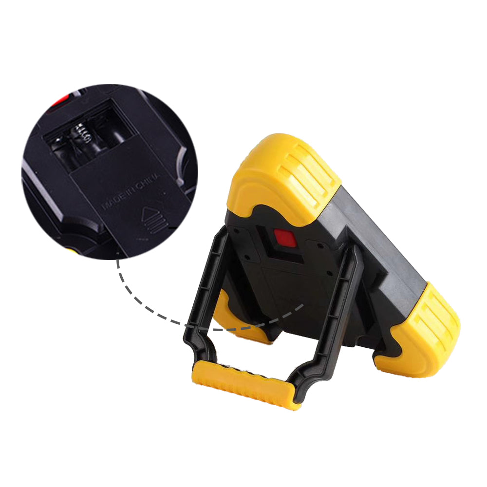 Triangle Warning Sign with LED Work Light - Roadside Safety Alarm